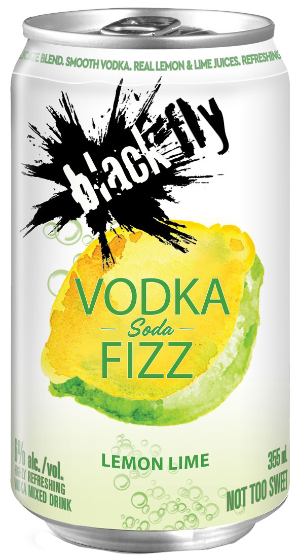 Black Fly Lemon Lime Vodka Fizz Liquor Depot; Edmonton