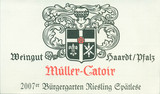 Müller-Catoir Haardter Burgergarten Riesling Spatlese 2007