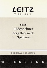 Josef Leitz Rudesheimer Berg Roseneck Riesling Spätlese 2012