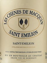 Les Chenes de Macquin Saint Emilion 2014