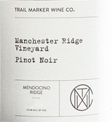 Trail Marker Wine Company Manchester Ridge Vineyard Pinot Noir 2016