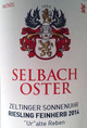 Selbach-Oster Zeltinger Sonnenuhr Riesling Spatlese Feinherb Ur-Alte Reben 2014