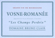Domaine Bruno Clair Vosne Romanée Les Champs Perdrix 2015